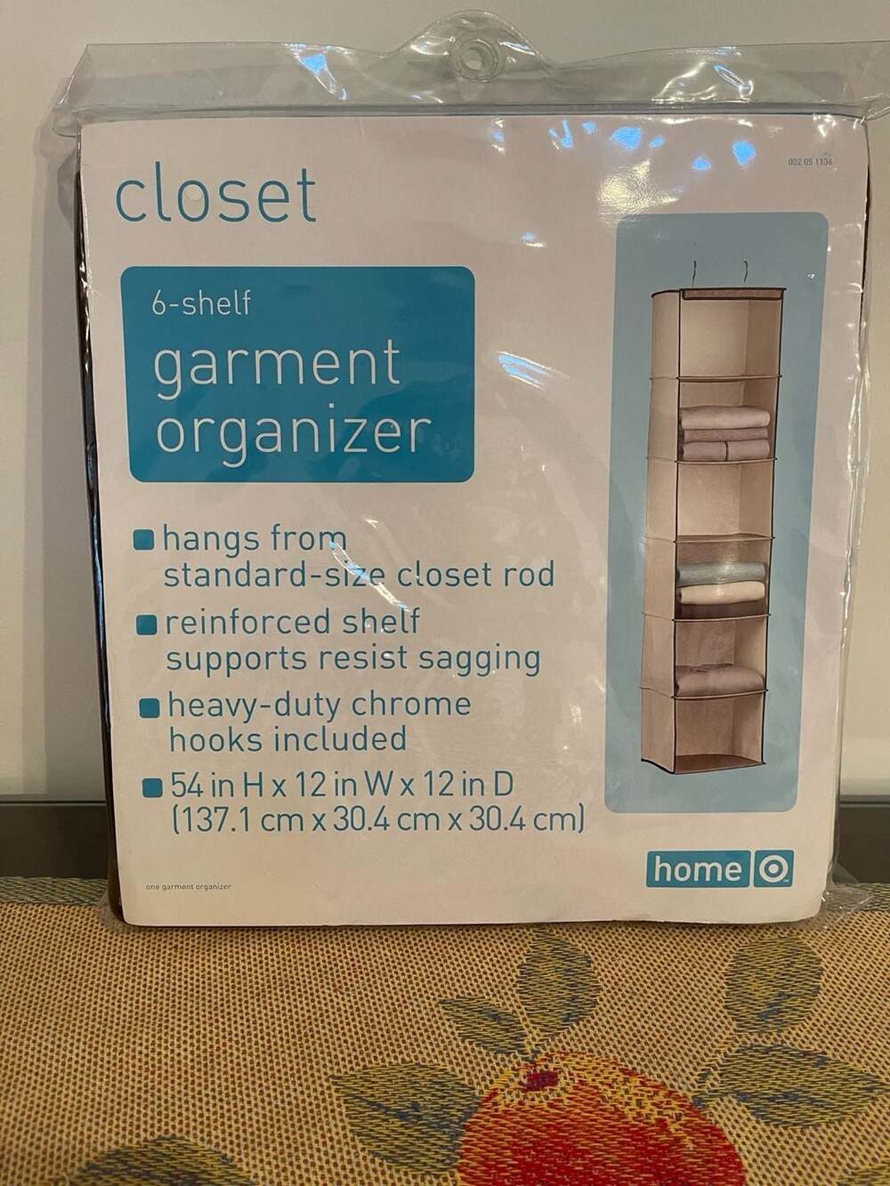 Home O 6-Shelf Garment Organizer 54 in H x 12 in W x 12 in D